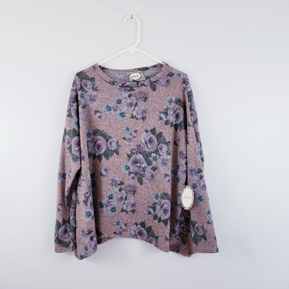 5/$25 Floral Print Sweater Tunic